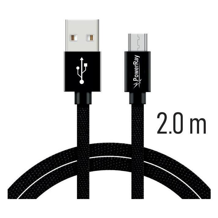 PowerRay Data Cable (2 m, USB 2.0) (PR-DCUM200TBK)