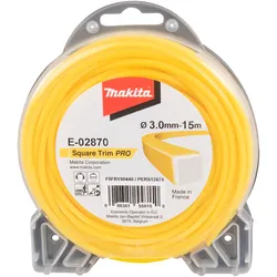 Makita Mähfaden 4kant, 3,0 mm x 15 m - E-02870