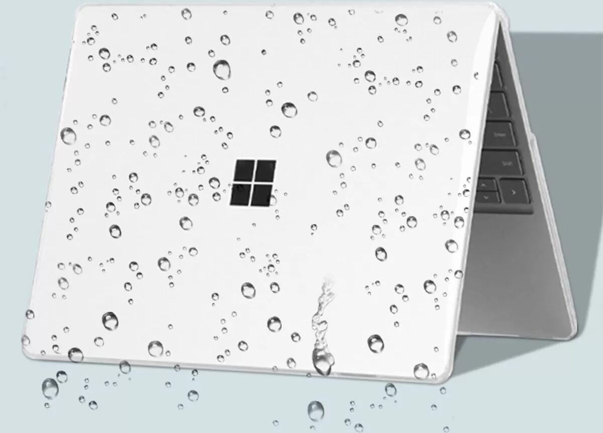INF Frostige, transparente Laptop-Schutzhülle kompatibel mit Surface Laptop 3/4/5 13,5 Zoll Stahl Oberfläche