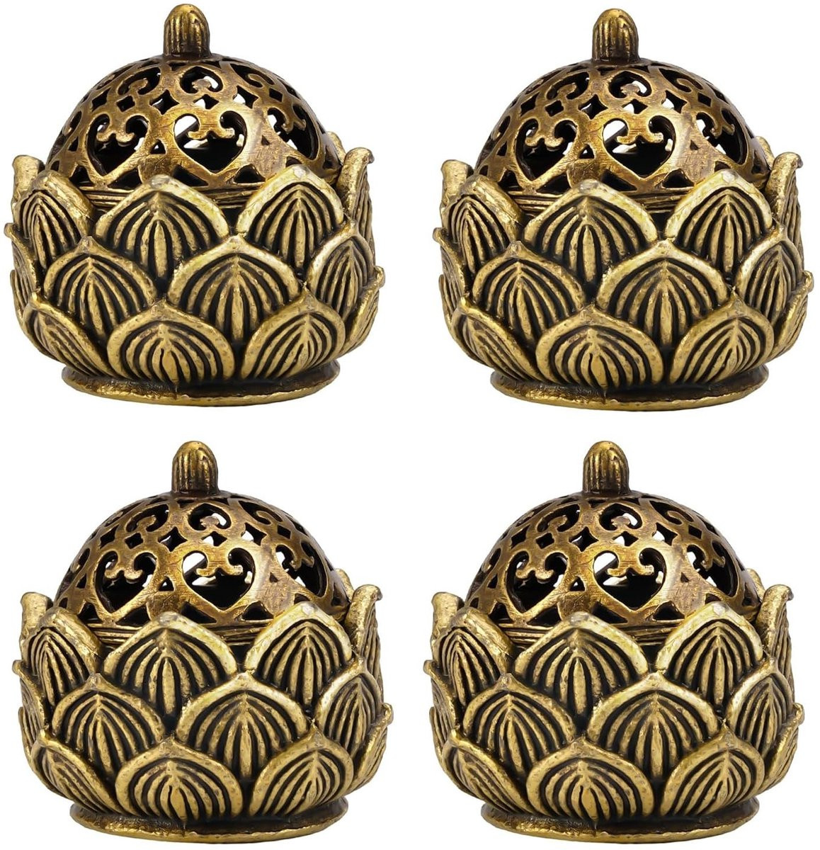 Dailygoods Wierookbrander Retro Design - Koper - Diameter: 4 cm