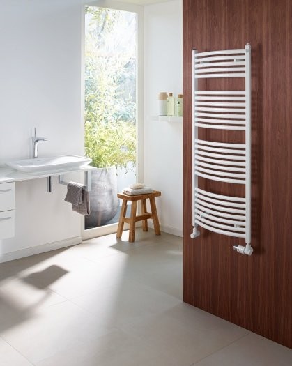Zehnder Design-Heizkörper Zeno Bow, 1184 x 595 mm, Cream, Warmwasserbetrieb, ZZ300260AZ00000 ZZ300260AZ00000