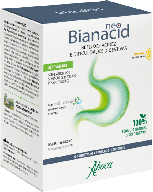 Aboca NeoBianacid Acidez e Refluxo Limão 20 saquetas