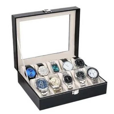 Leather Watch Display Box Organizer Case For Storage & Protection Leather Watch Display Box Organizer Case For Storage & Protection