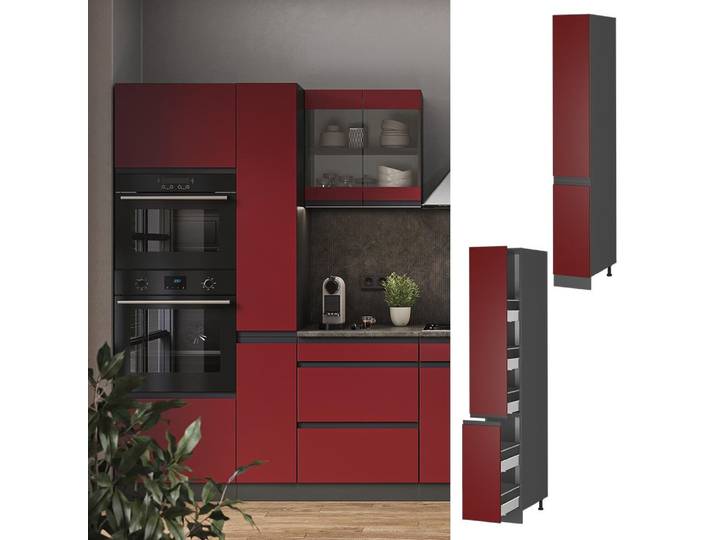 Meuble haute de cuisine Vicco R-Line Rouge 30cm J-Shape\, Model 39782