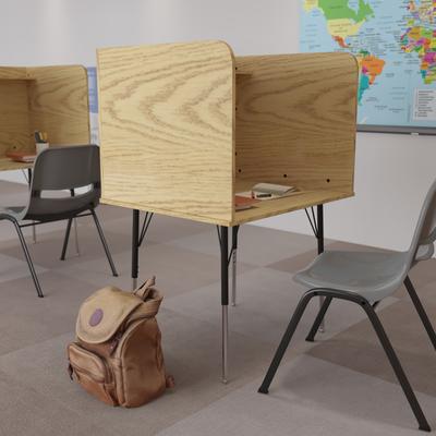 Flash Furniture Stand-Alone Study Carrel with Height Adjustable Legs