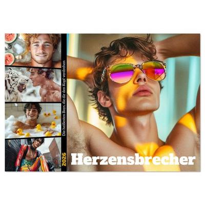 Herzensbrecher (Wandkalender 2026 DIN A4 quer), CALVENDO Monatskalender