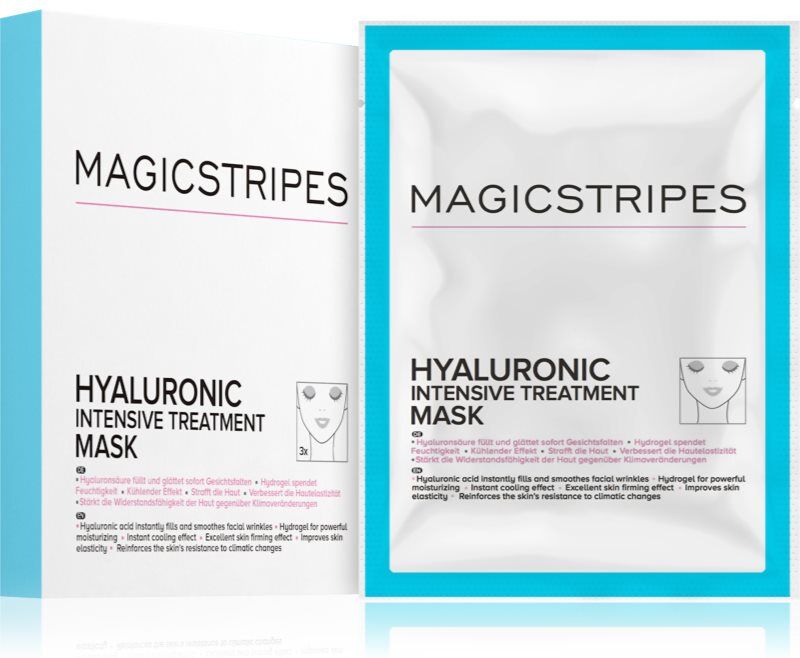 MAGICSTRIPES Hyaluronic Intensive Treatment Mask intensive hydrogel mask with hyaluronic acid 3 pc