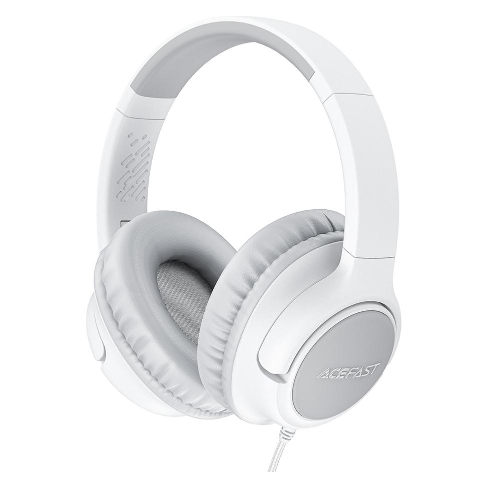 Acefast - Kabelgebundenes Headset (H18) - für Kinder - Grau-Weiss (71960657)