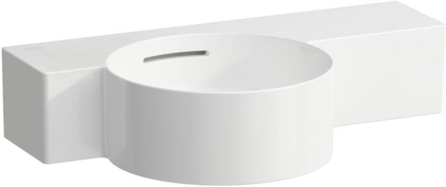 LAUFEN Val Handwaschbecken H8152830008131 55x31,5cm, Ablage rechts, mit Überlauf, ohne Hahnloch, schneidbar, weiß
