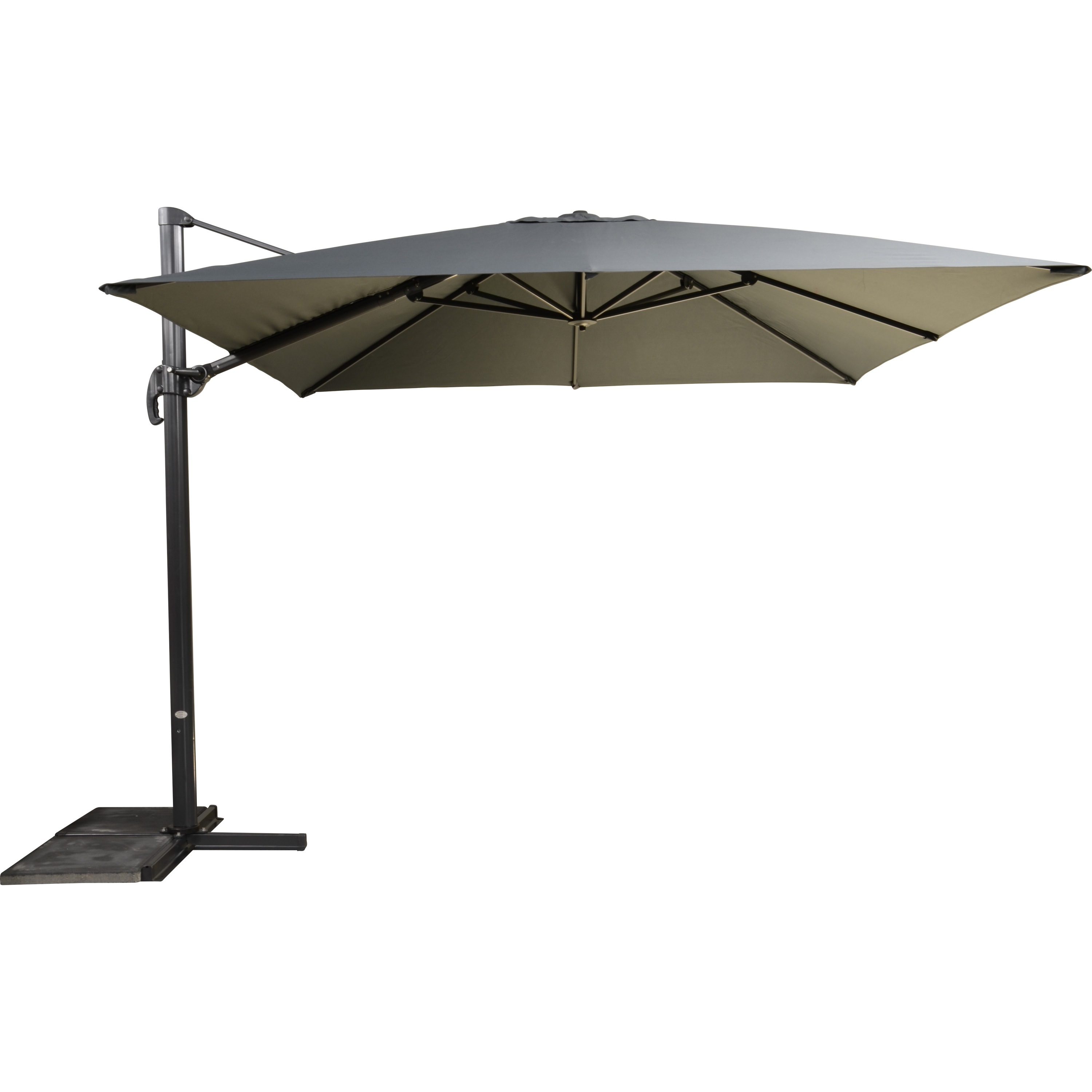 Lesli Living Ampelschirm Sonnenschirm "Virgo" Grey 3x3 m