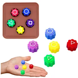Würfel zum Spielen von Gonggi Hacele Squid Games Arcade Game Base 5 Stück B