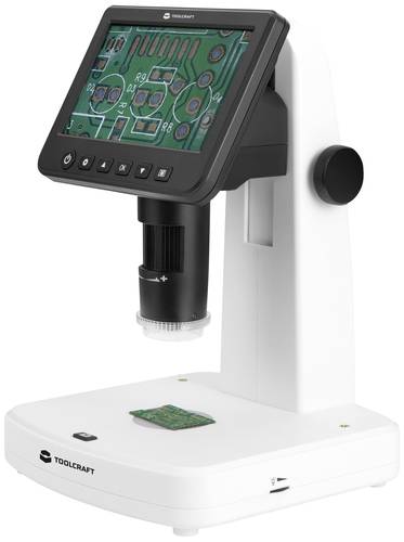 TOOLCRAFT TO-9076404 12.7cm (5") LCD-Digitalmikroskop mit Polarisator 300 x Auflicht, Durchlicht