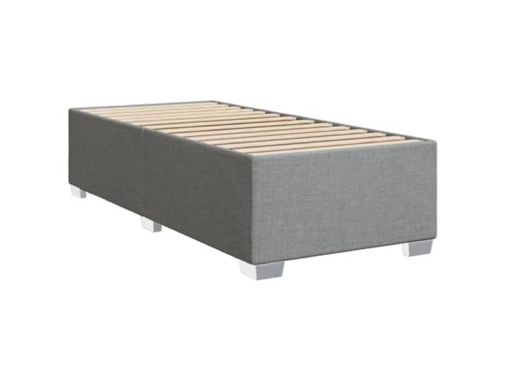 KTHLBRH Bettgestell hellgrau 90 x 190 cm, Stoff Mit Latten im Lieferumfang enthalten, robuste Füße, weiches Polyester, optimale Unterstützung