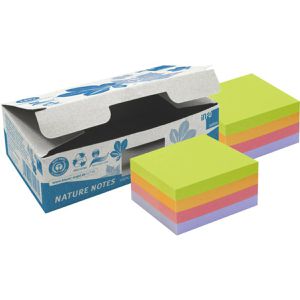 Info Haftnotizen Nature Notes, 5654-97box, neon, 75 x 75mm, selbstklebend, 2x 400 Blatt