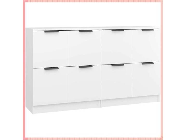 Buffets - Bois d'ingénierie - Rangement - Robuste - Blanc - 60x30x70 cm - 2 pcs