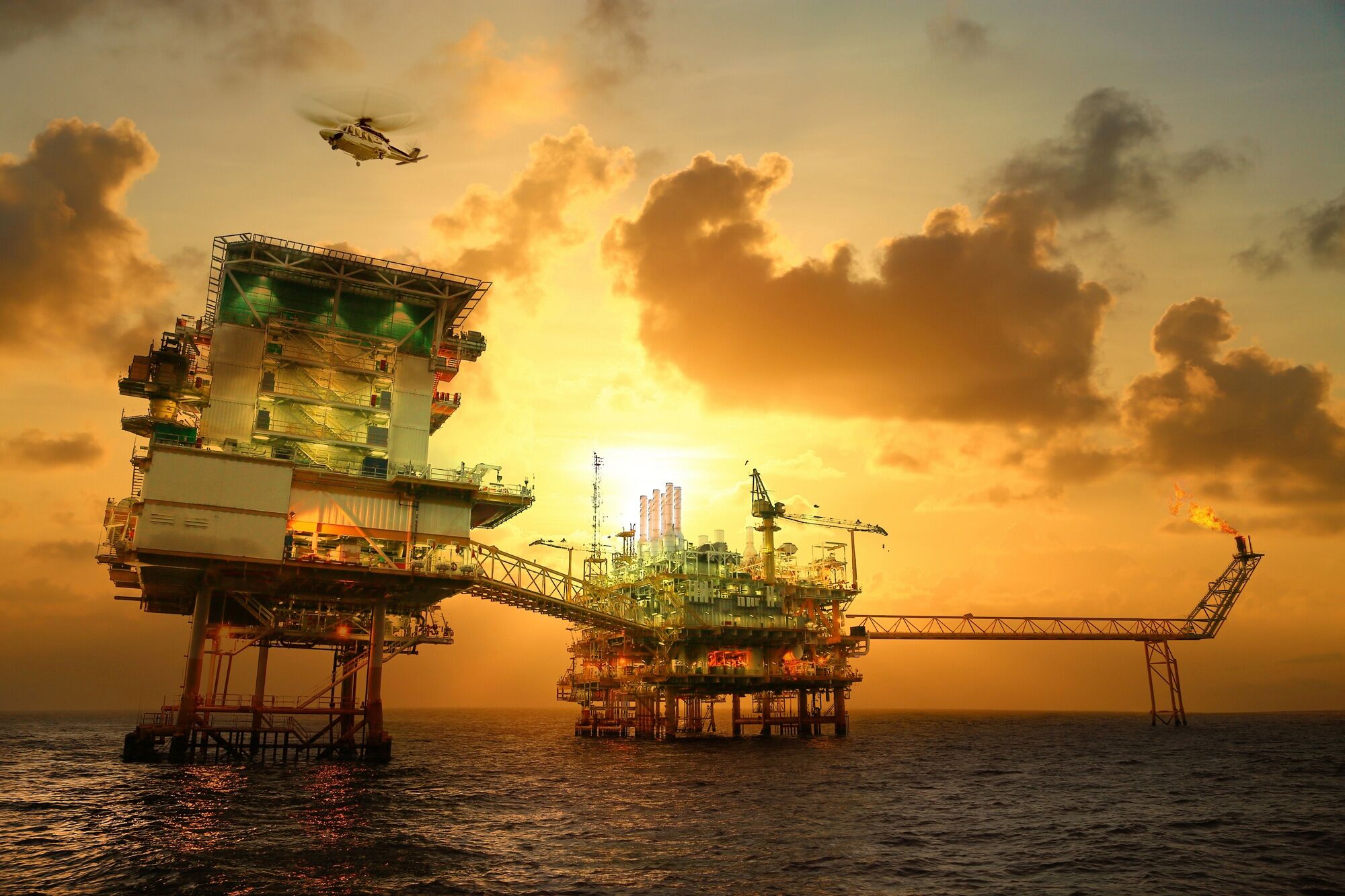Fototapete PAPERMOON "BOHRPLATTFORM-OFFSHORE GOLF THAILAND ERDÖL GAS INSEL", bunt, B:4,5m L:2,8m, Vlies, Tapeten, Fototapete bunt B/L: 4,5m x 2,8m, Bahnen: 9 Stk.