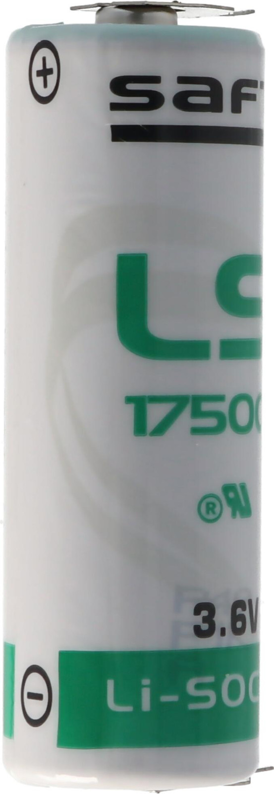 SAFT LS17500 lithiumbatterij type A met contacten voor printplaatmontage