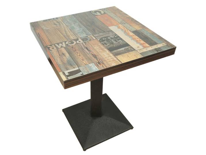 KEDIA Table Carrée à pied Unique (Sol Floral Vintage) Table Carrée à pied Unique de Style Européen Robuste et Durable