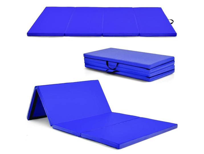 Costway Sportmatte Navy, Dunkelblau, Leder, 240x120 cm, Freizeit & Co, Sport & Fitness