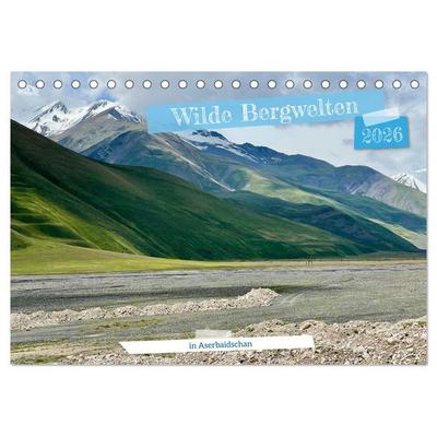 Wilde Bergwelten in Aserbaidschan (Tischkalender 2026 DIN A5 quer), CALVENDO Monatskalender