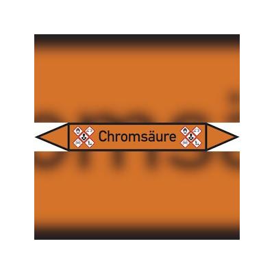 Rohrleitungskennzeichnung, Chromsäure - 270x37 mm Folie selbstklebend
