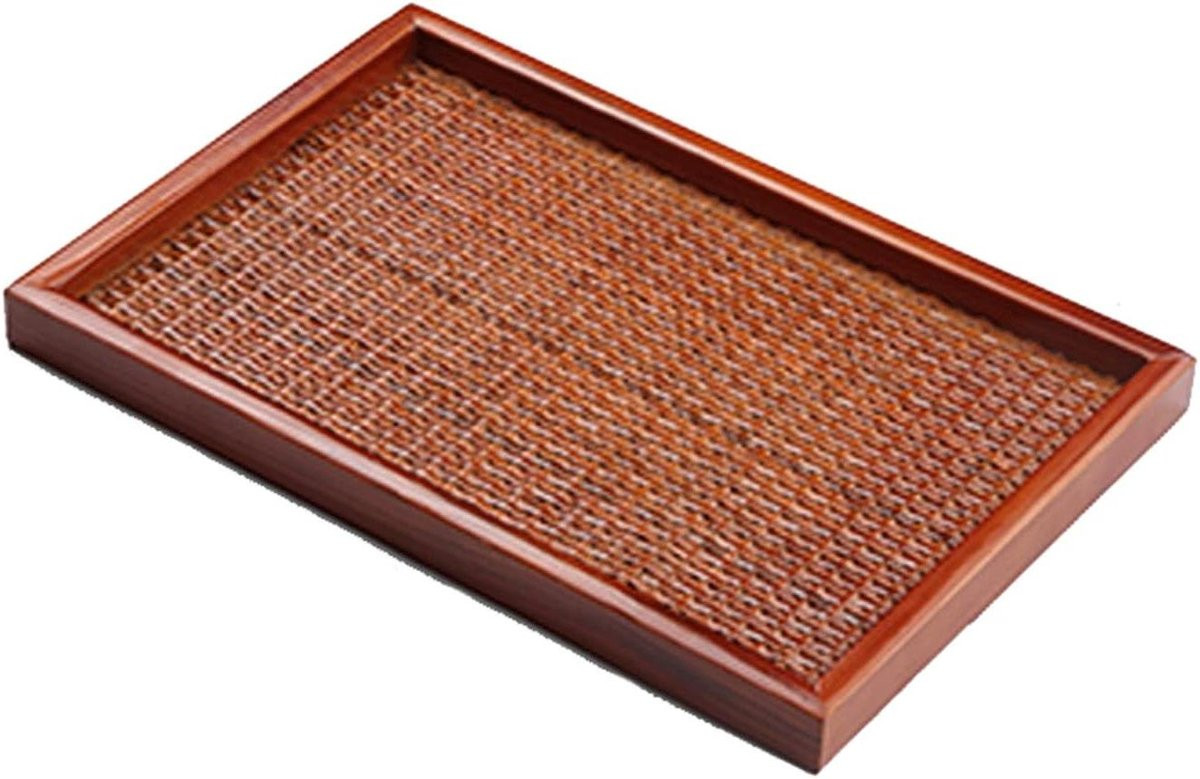 Multifunctioneel rechthoekig houten dienblad voor ontbijt en woondecoratie
