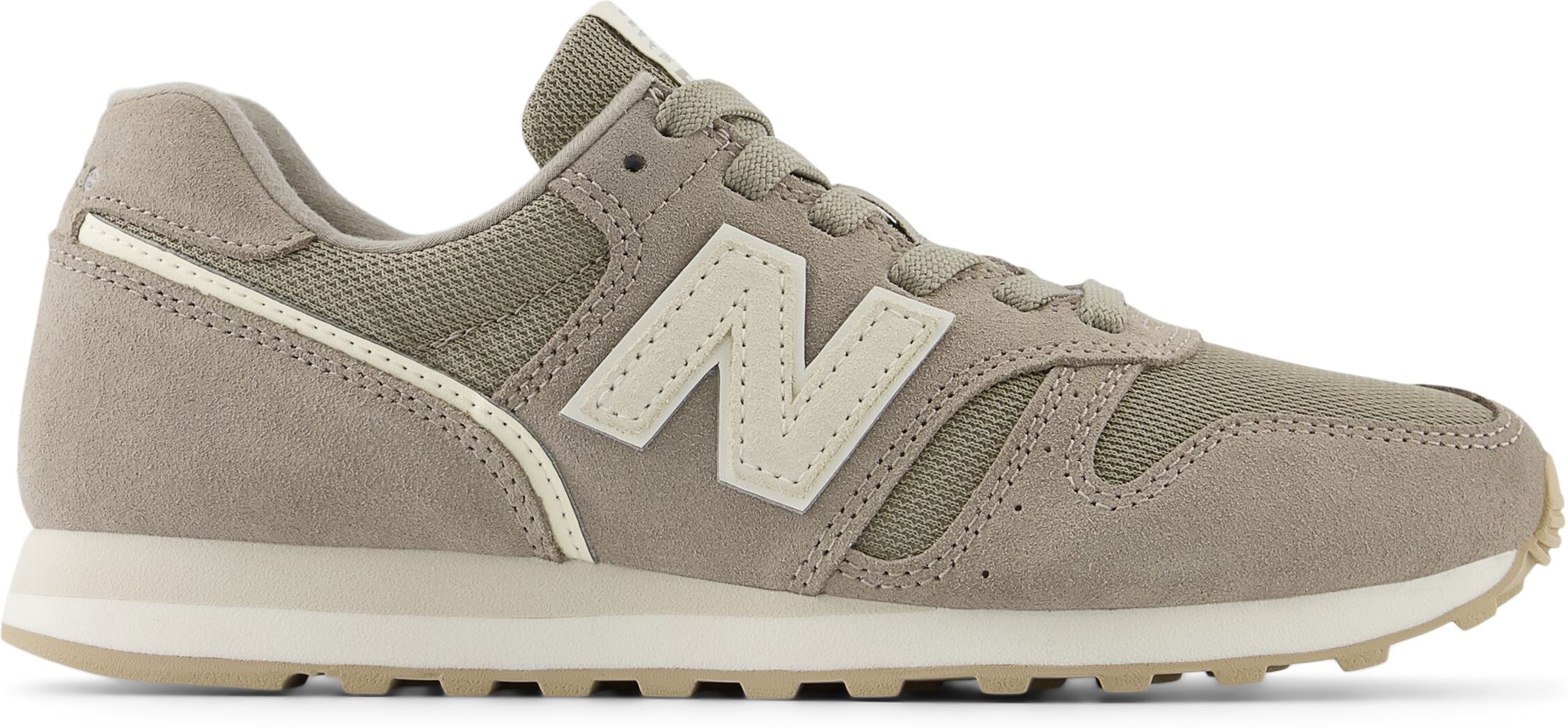 Sneaker NEW BALANCE "373", Damen, Gr. 43, beige (arid stone), Leder, Synthetik, Textil, Schuhe Sneaker, avec semelle en caoutchouc arid stone 43
