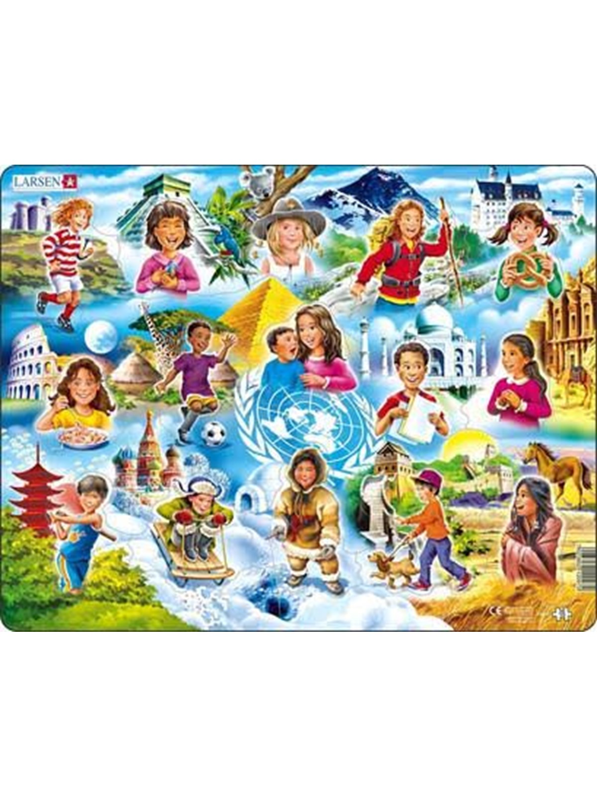 Larsen Puzzles Puzzle Kinder aus aller Welt - 15-teilig, Maxi