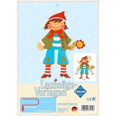 PEBARO 379/1S - Laubsägevorlage Hampelmann, 1 Platte, Größe DIN A4