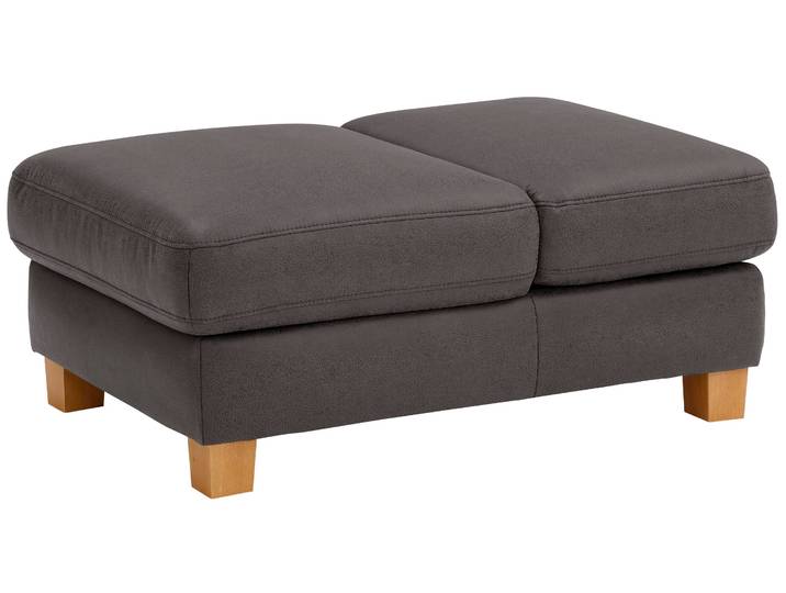 Polsterhocker HOME AFFAIRE Dundee , grau (anthrazit), B:75cm H:46cm T:109cm, Luxus-Microfaser Lederoptik (100% Polyester), Hocker, Polsterhocker, mit Klappfunktion - wie ein Sessel nutzbar