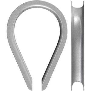 Reyher Kausche 006899001000035, DIN 6899, für 3 mm Seildurchmesser, aus verzinktem Stahl, 100 Stück