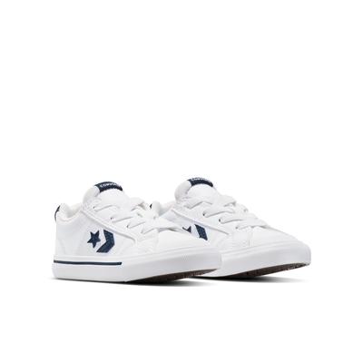 Sneaker CONVERSE "CONVERSE SPORT CASUAL EASY ON", Mädchen, Gr. 22, weiß, navy, weiß, Leder, Synthetik, Schuhe Sneaker
