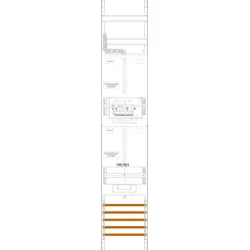 f-tronic 7143452 Zählerfeld ZR6-ZSK, 1-feldrig, H=1350mm, 1-3.HZ, 1 ZSK-Set, 1 TRE ZR6ZSK
