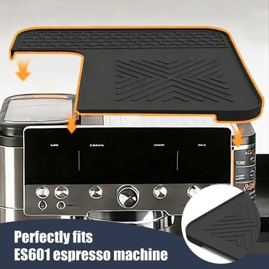Zwarte siliconen koffiemat antislip onderzetter voor koffiemachines en kopjes