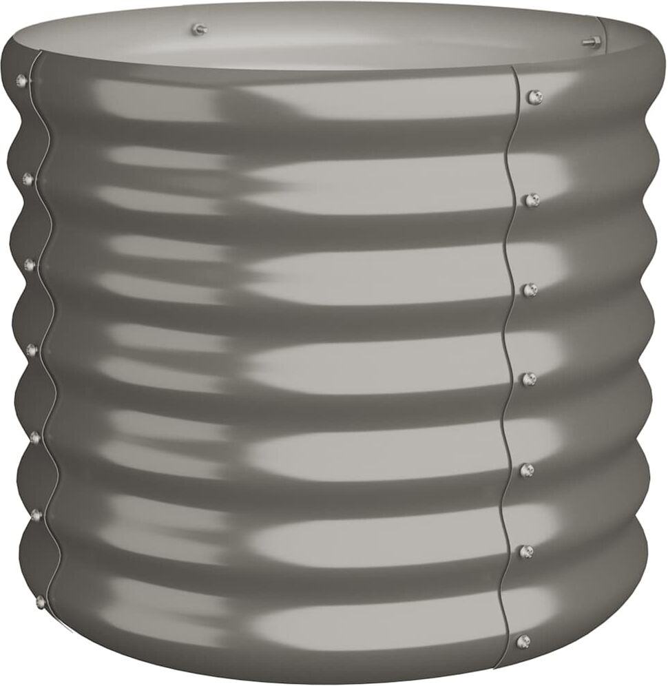 vidaXL Jardinière de jardin Acier galvanisé 40x40x36 cm Gris