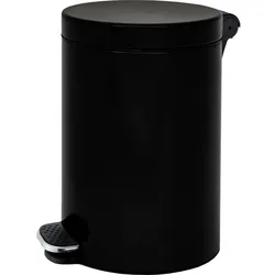 Mülleimer mit Tretmechanik mit sanftem Schließen, 30 l, schwarz