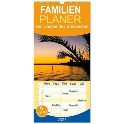 Familienplaner 2027 - Der Zauber des Bodensees mit 5 Spalten (Wandkalender, 21 x 45 cm) CALVENDO