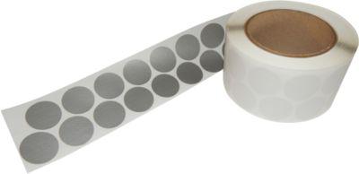 Gewebeklebepunkte, ø 30 mm, Dicke 0,3 mm, 1.000 St./Rolle, Silber, temperaturbeständig