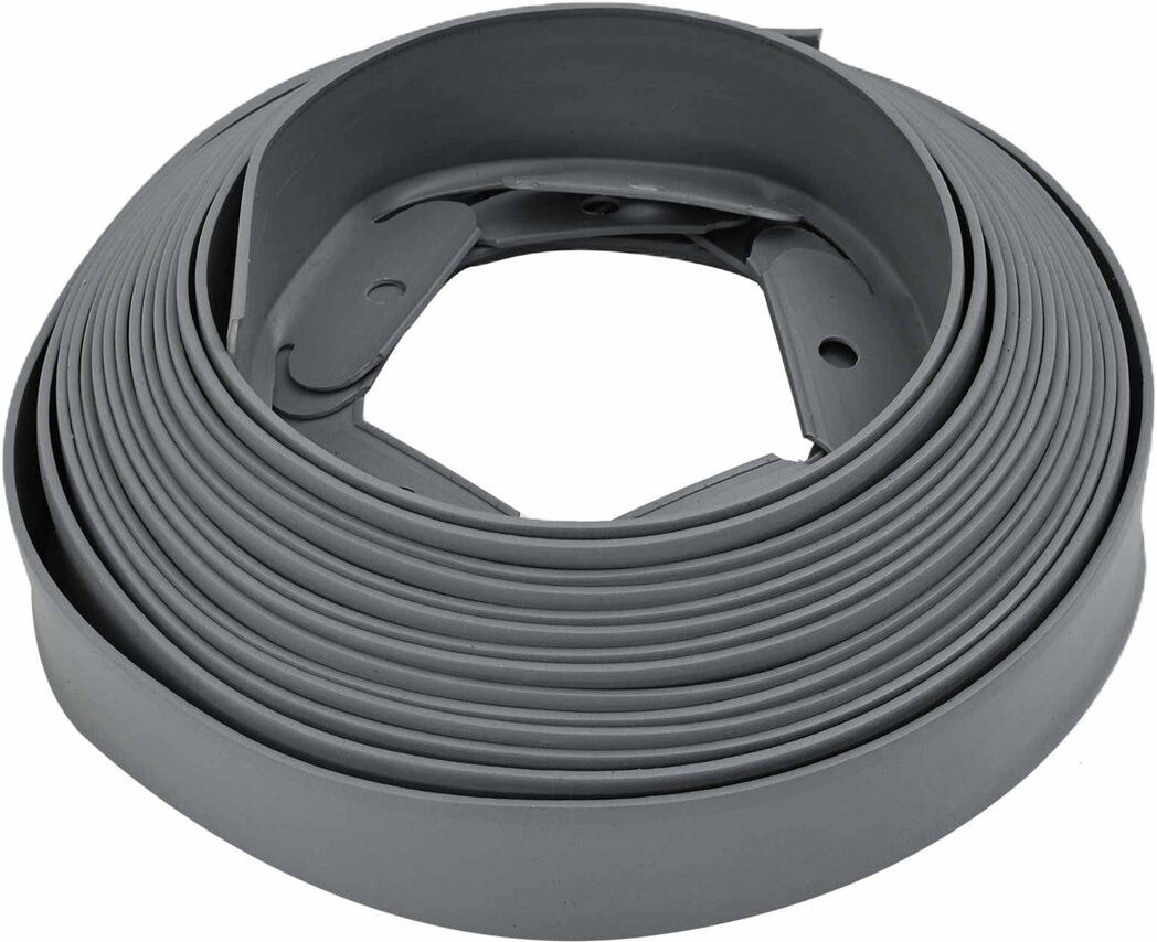 vidaXL 5 cm H Plastic Lawn Edging Fencing Grey 5cm H x 5000cm W