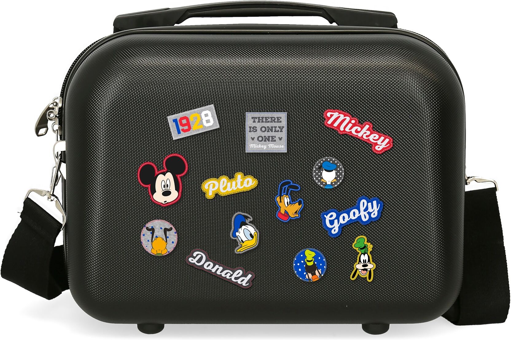 Disney Neceser infantil ABS Mickey Personajes rígido con capacidad de 9L. Negro