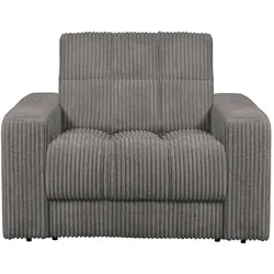 Sessel Date mit Cordbezug, klassischer Stil, weich gepolstert, Farbe Terrazzo Dunkelgrau