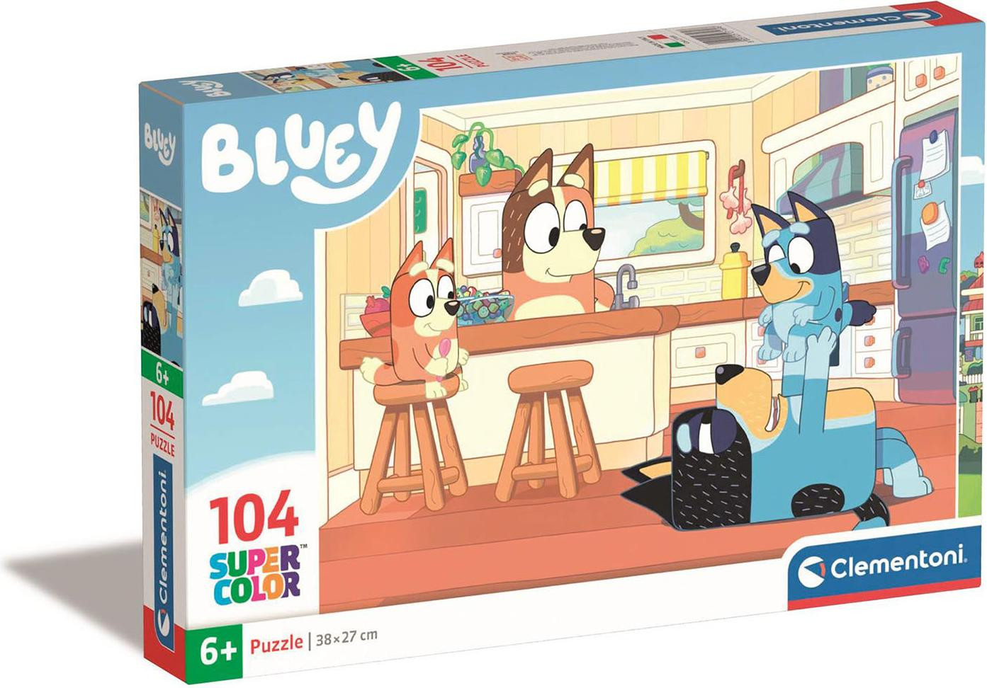 Clementoni SuperKolor Bluey Puzzel, 104-delig