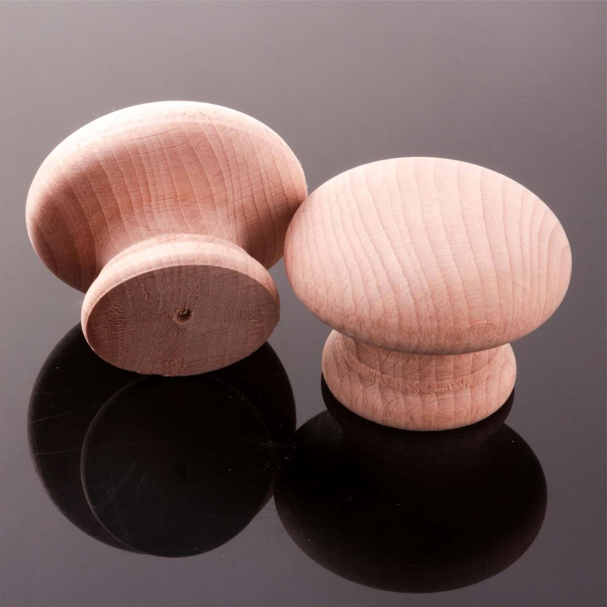 Houten Knop Handgrepen voor Meubel Decoratie - Natuurlijk Dennen Hout - Diameter: 5 cm - Naturel