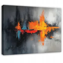 WANDBILD XXL Abstrakt Grau Bunt Modern Wohnzimmer 60x40