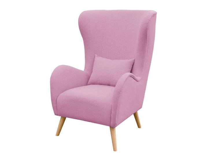 Ohrensessel Lebon III Webstoff Pink/Mauve Webstoff 78 x 118 x 94cm