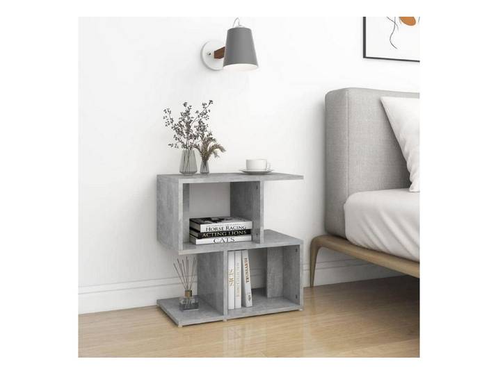 LuxusKollektion Nachttisch 2x Nachttisch Grau Betonoptik (2-St)