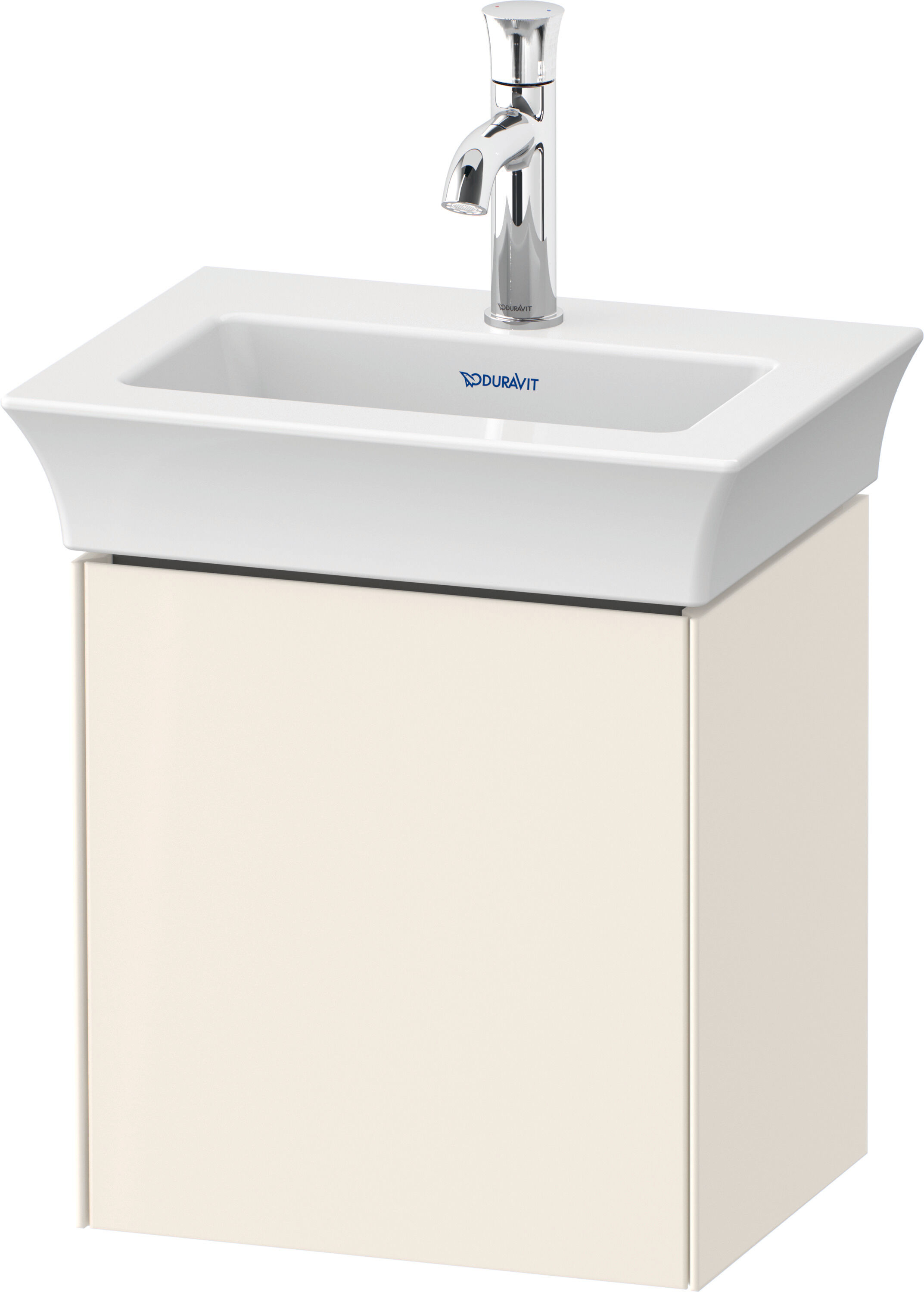 Duravit White Tulip sous lavabo WT4240RH4H4 38,4 x 29,8 cm, Nordic Blanc Brillant , montage mural, porte 2000 , droite