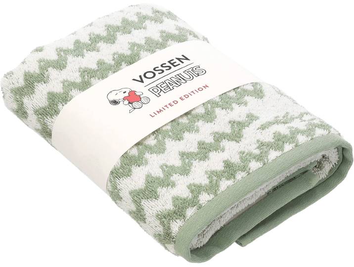 Handtuch VOSSEN CHARLIE BROWN , grün (eucalyptus), B:50cm L:100cm, Jacquard, Baumwolle, Handtücher, Handtuch, trendiger Jacquard im Zick-Zack Design