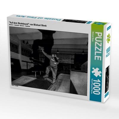 CALVENDO Puzzle Skaten, Licht und Schatten | 1000 Teile Lege-Größe 64x48cm Foto-Puzzle für glückliche Stunden