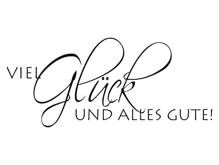 Rayher Holzstempel Viel Glück und alles Gute 4 × 8 cm